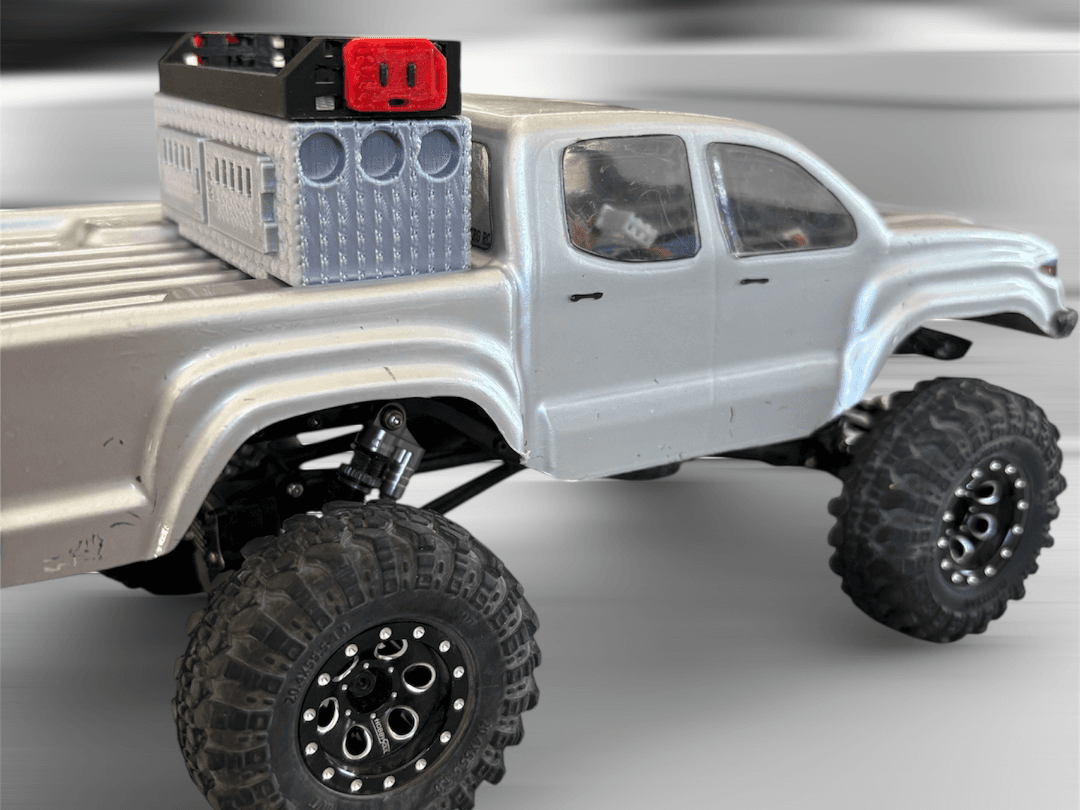 Toyota Tacoma Dog Box + Rack, Fuel Cans & Cooler
