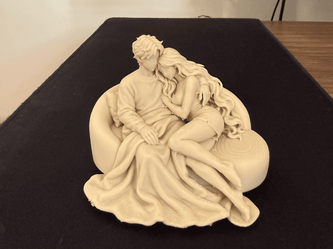 Together in Silence -Couple sleeping Couch sofa
