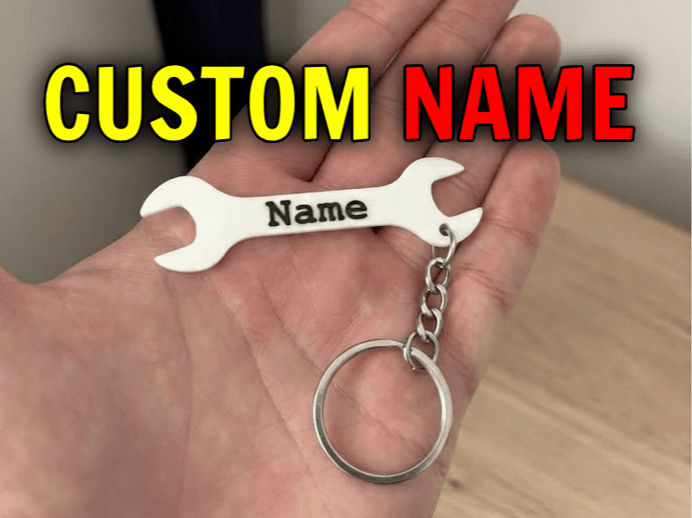 Custom Name Wrench Keychain - Fully Personalized
