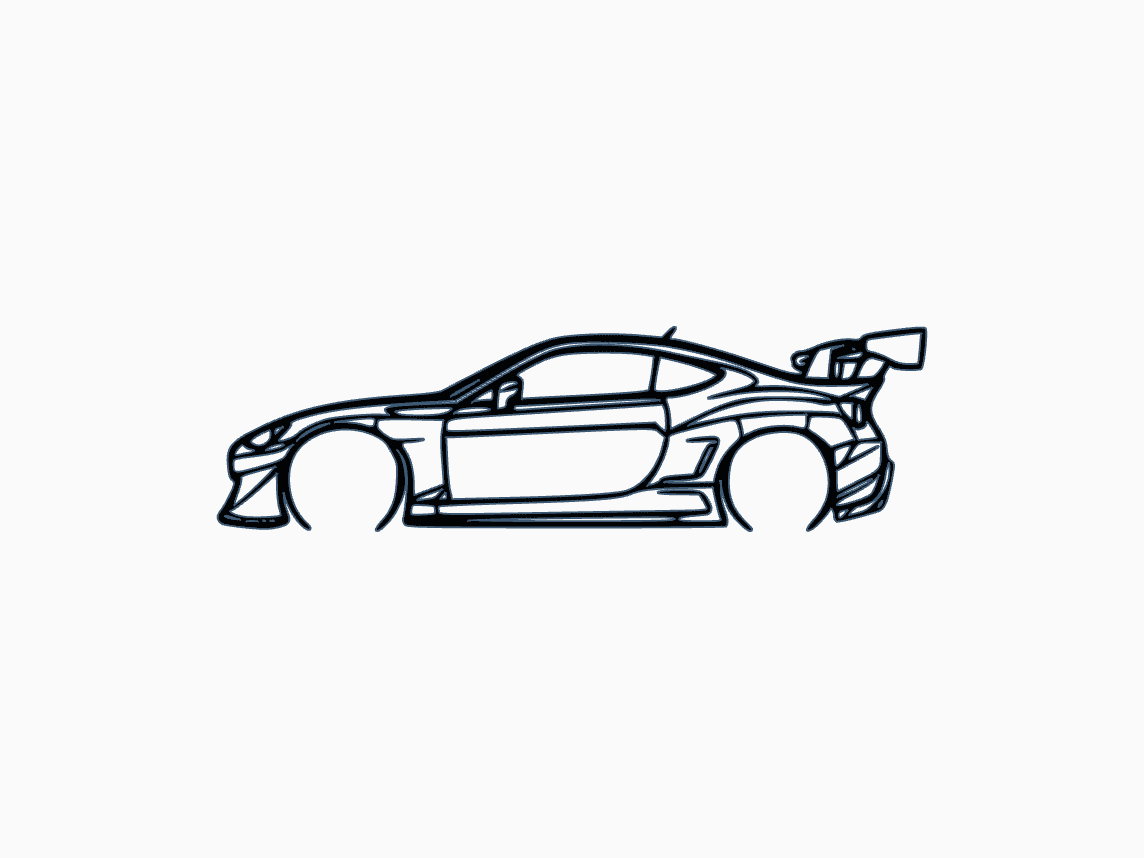 Subaru BRZ Wall Art – 3D Printable Model 20" x 7"