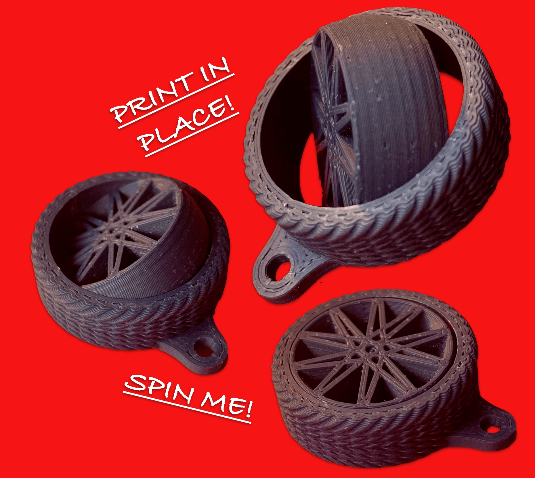 SPINNY WHEEL - Print in Place