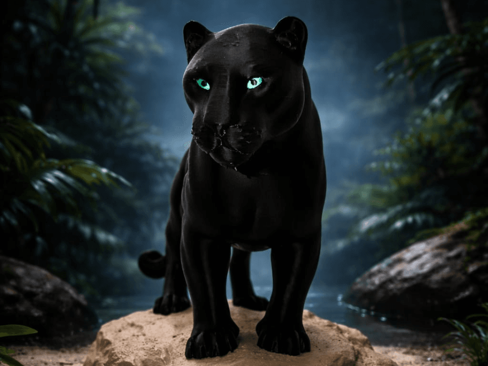 Black Panther Statue Decoration