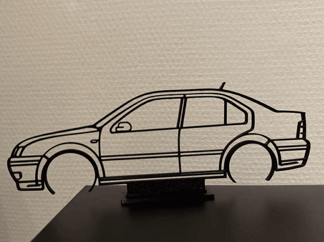 Volkswagen Jetta MK4 / Bora silhouette with stand 