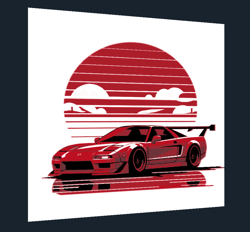 Honda NSX JDM - Hueforge 150mm x 150mm