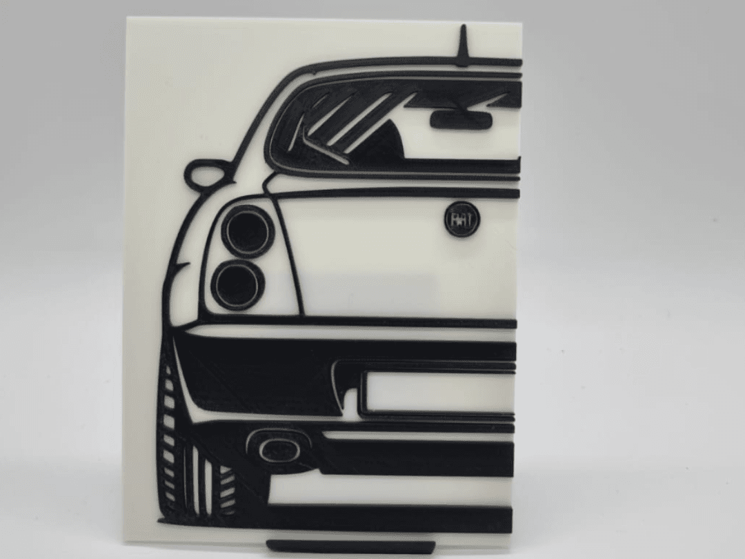 2D Wall Art Fiat Coupe 20V Turbo