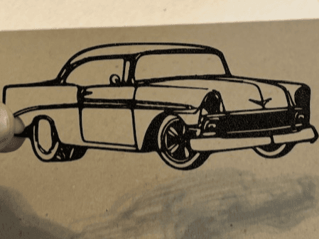 Chevrolet Bel Air wall art silhouette 