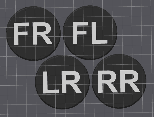 Tesla Aero Wheel Center Cap Labels
