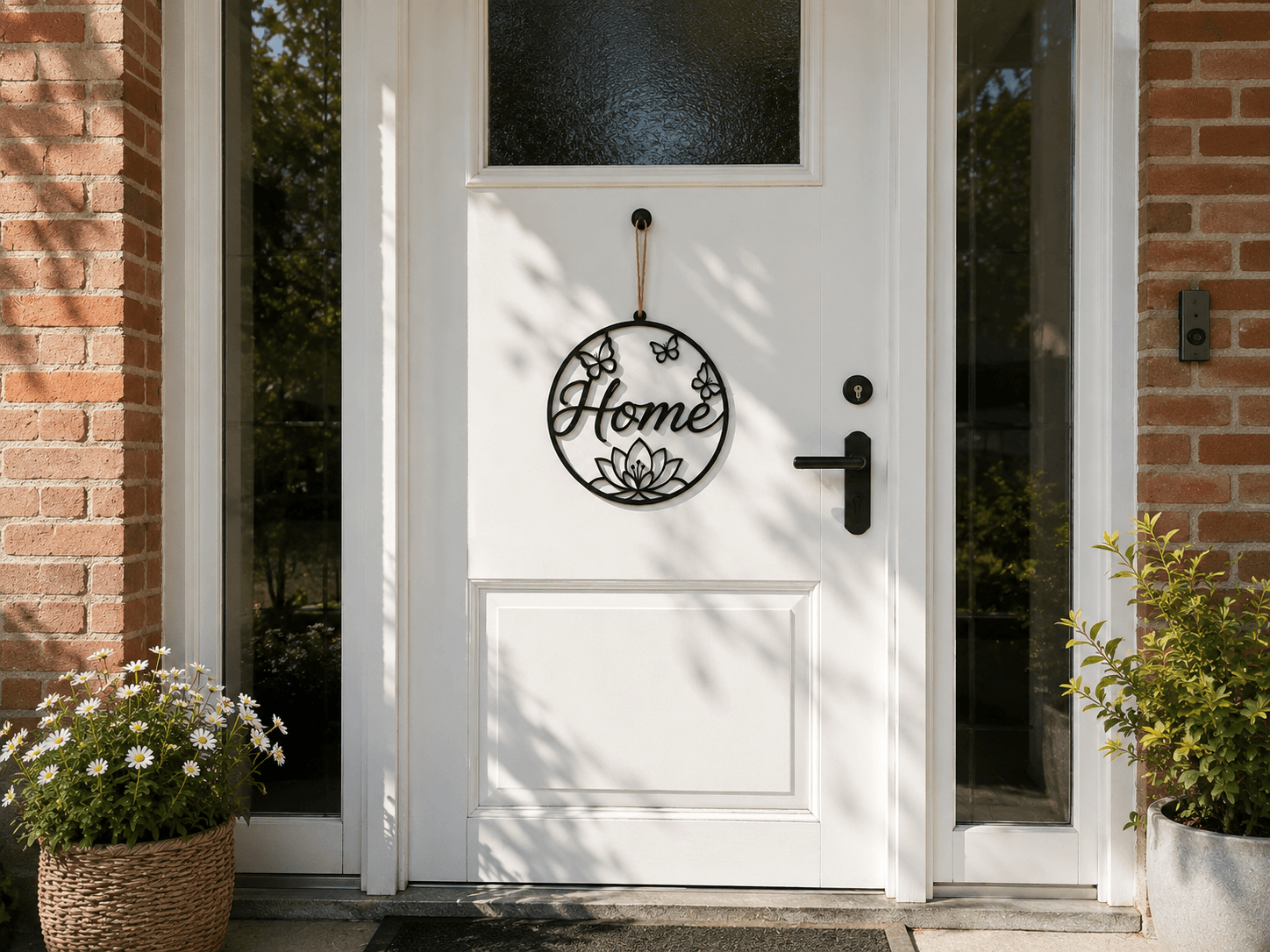 Home Türkranz mit Lotus & Schmetterlingen 