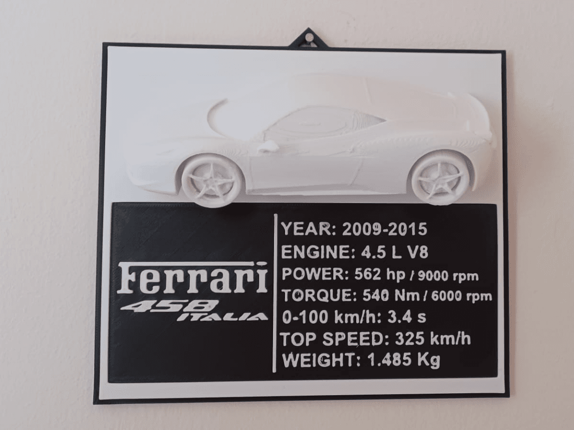 Ferrari 458 Italia - Wall Decoration