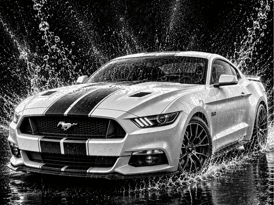 Car Ford Mustang / Wall Deco / EASY PRINT