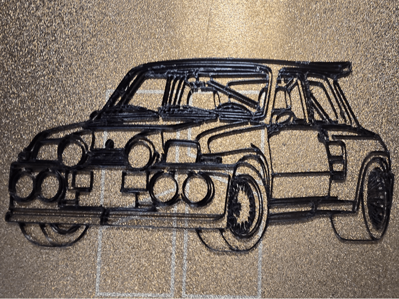 R5 turbo Rallye  Line Art