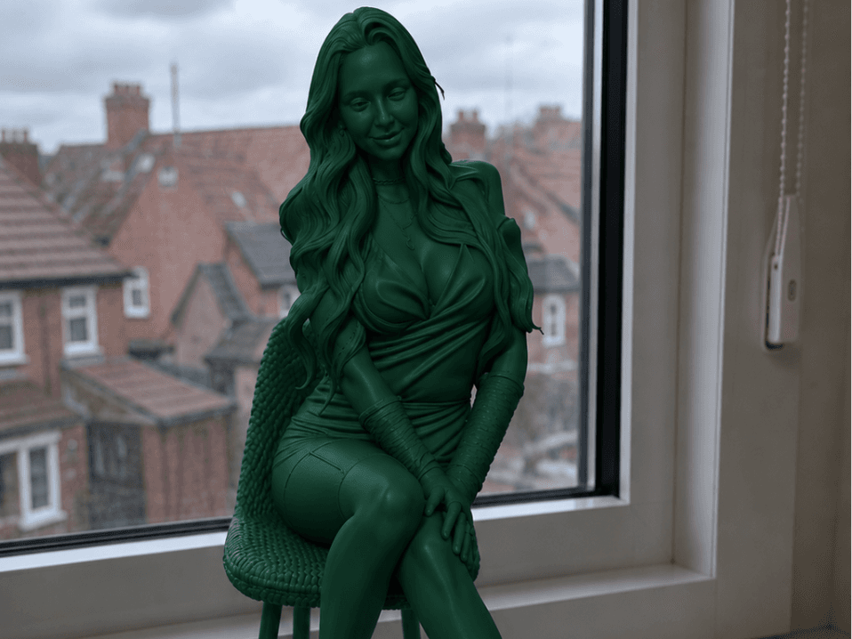 Seated Woman Figurine | Girl On Chair