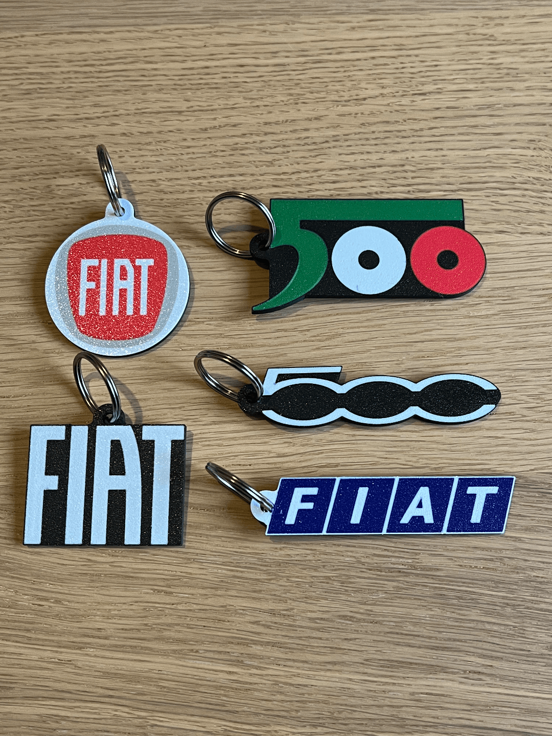 Fiat new/classic/1968 - 500 new/vintage keychain