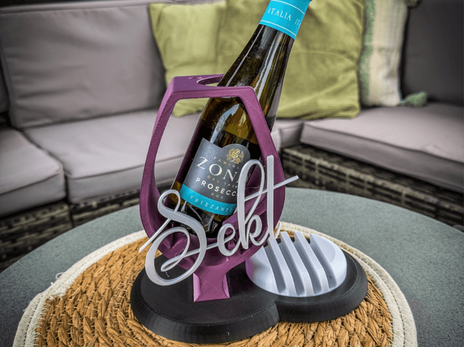 SEKT Prosecco Halter Flasche Deko Fun Party