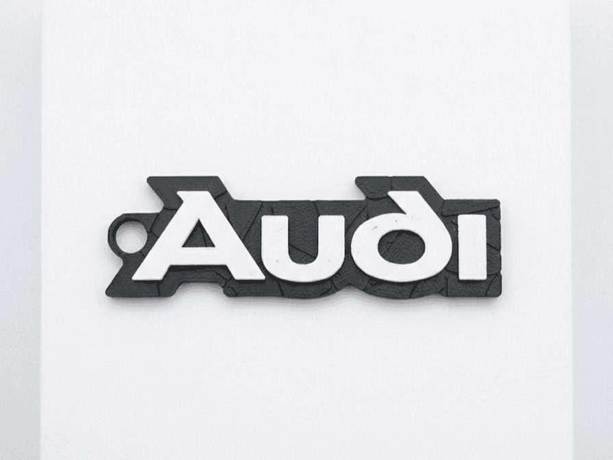 Keychain with Audi logo – Tortoiseshell pattern