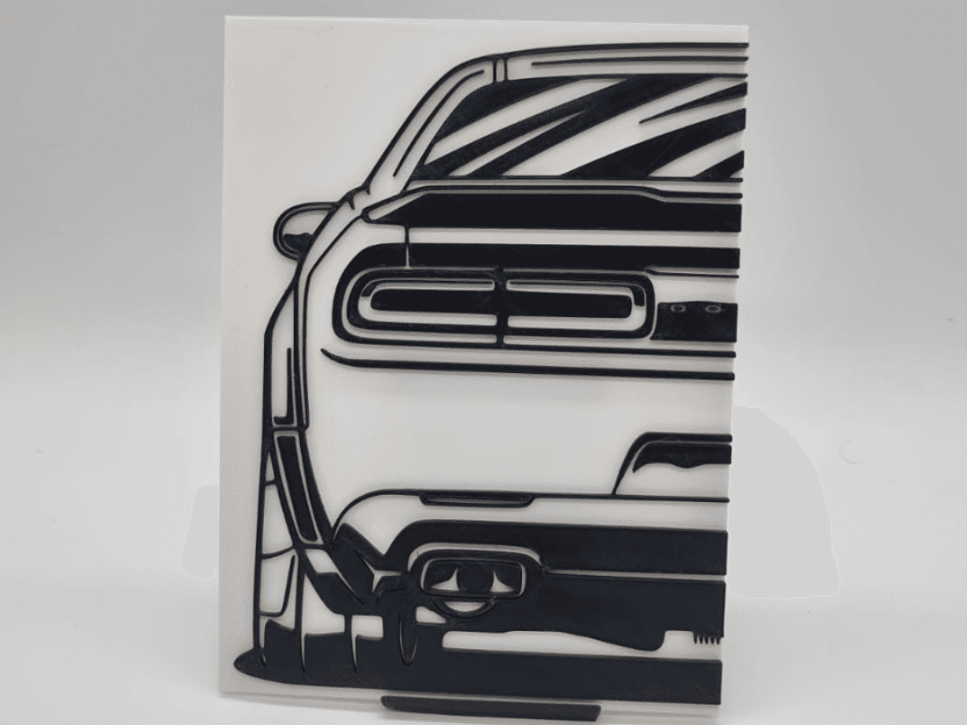 2D Wall Art Dodge Challenger SRT8 Hellcat