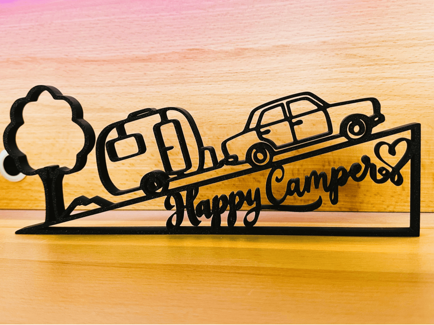 Happy Camper Deko-Aufsteller 