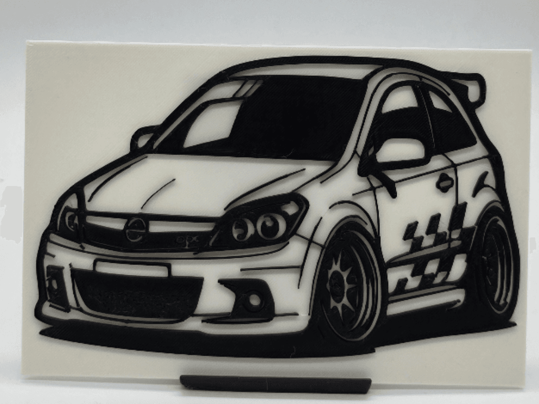 2D Wall Art Opel Astra H OPC TinyCar