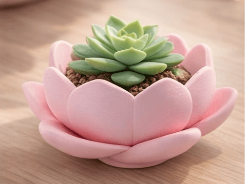 Cute Lotus Planter Mini Desk Decor Gift Pot