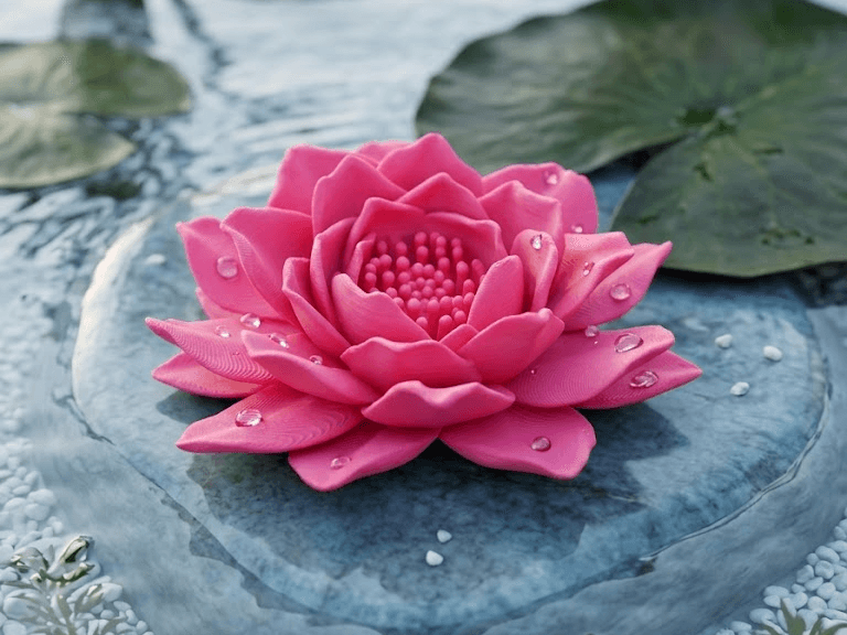 Elegante Lotusblüte – Minimalistisches Dekor