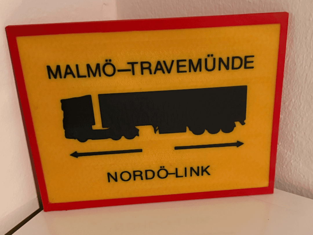 Lkw Schild Malmö-Travemünde