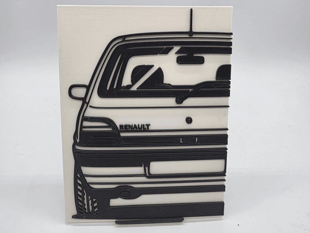 2D Wall Art Renault Clio I (1. Generation)