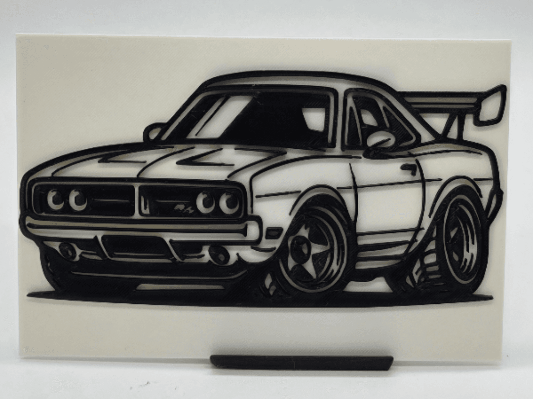 2D Wall Art Dodge Charger RT TinyCar