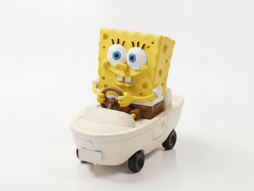 SpongeBob Driving Car Figurine Cartoon