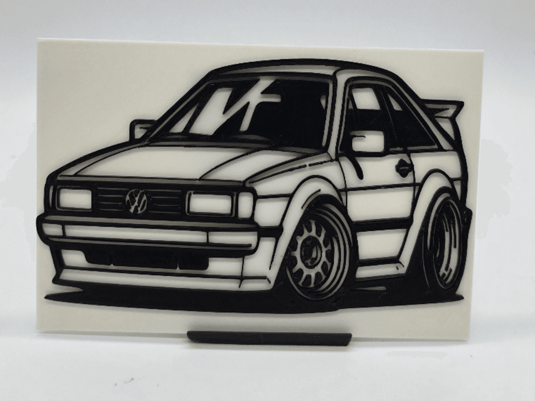 2D Wall Art VW Scirocco 2 TinyCar