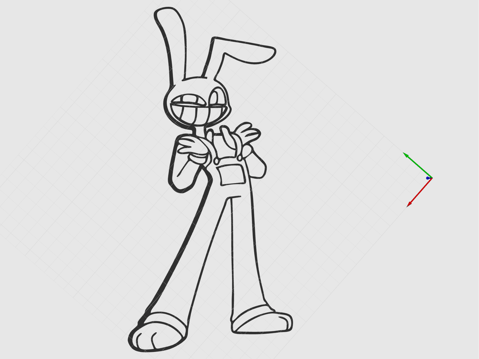 Amazing Digital Circus Jax Wall Line Art