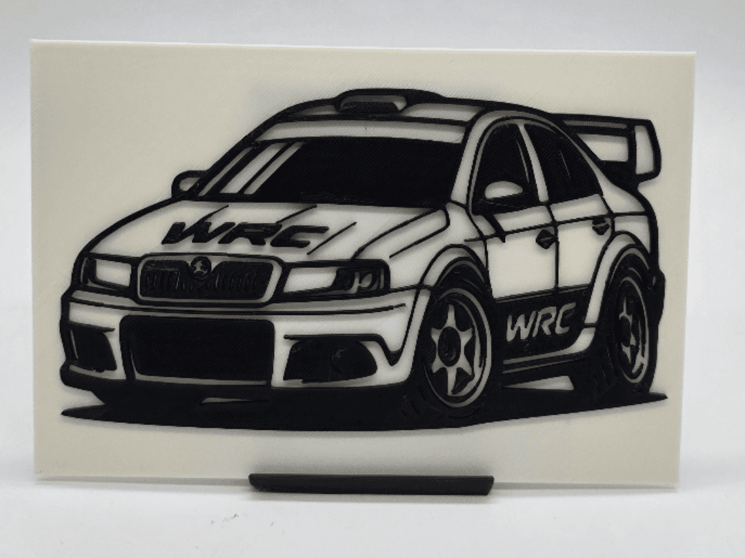 2D Wall Art Skoda Octavia RS WRC TinyCar