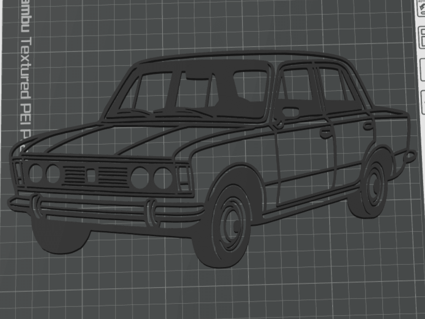 Fiat 125p wall art 