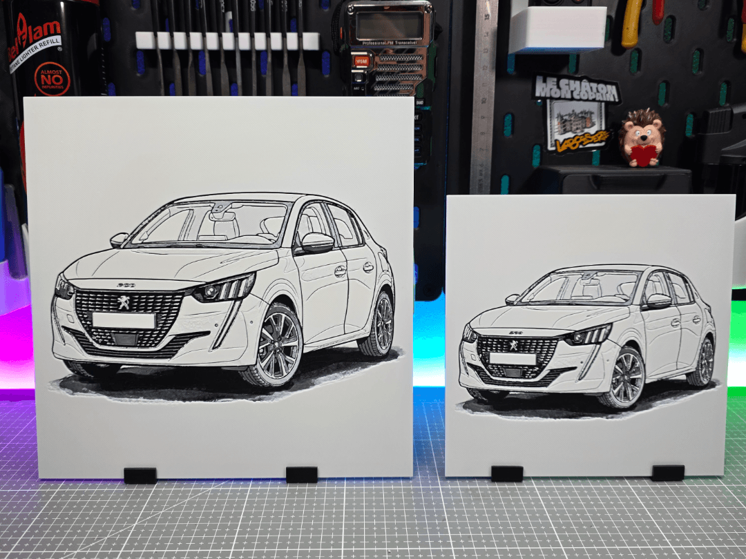 Peugeot 208 - Hueforge - 3 colors