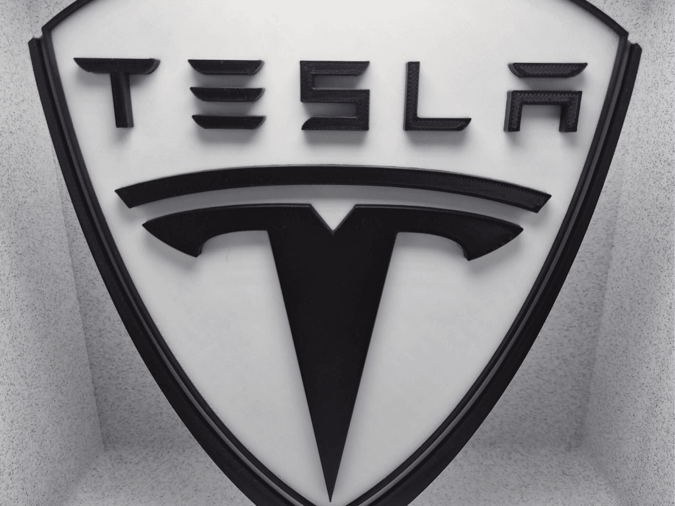 Tesla Shield Logo Emblem - Wall & Desk Art