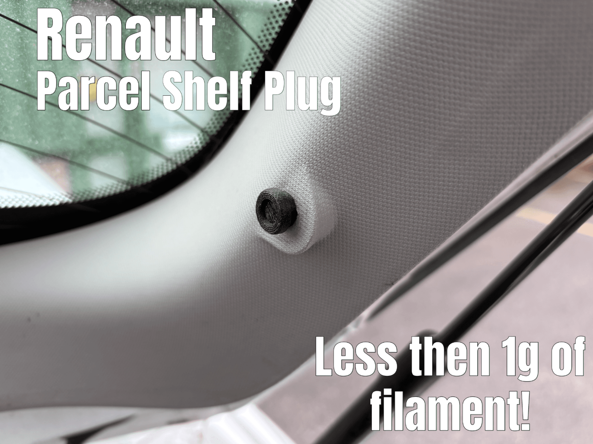 Renault Parcel Shelf Plug