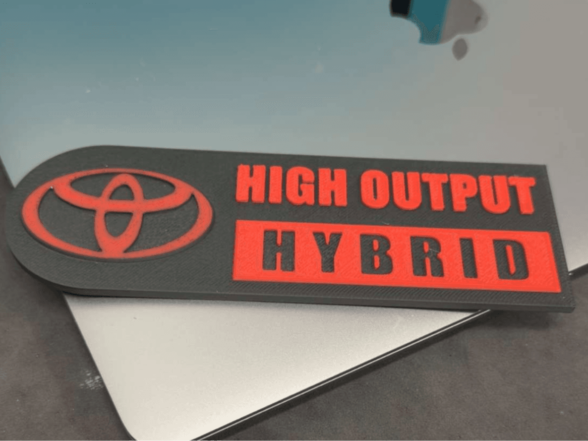"HIGH OUTPUT" BADGE TOYOTA HYBRID