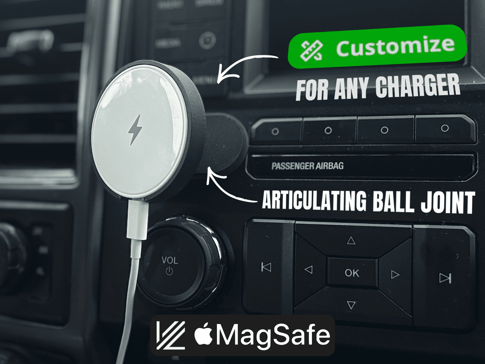 MagSafe Dash Mount - Fits Any Charger