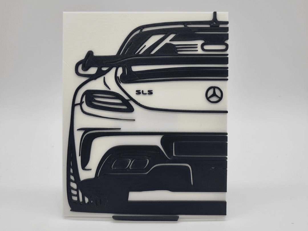 2D Wall Art Mercedes Benz SLS AMG