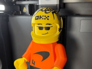 Lando Norris F1 Race Helmet for 500% Brick Figure
