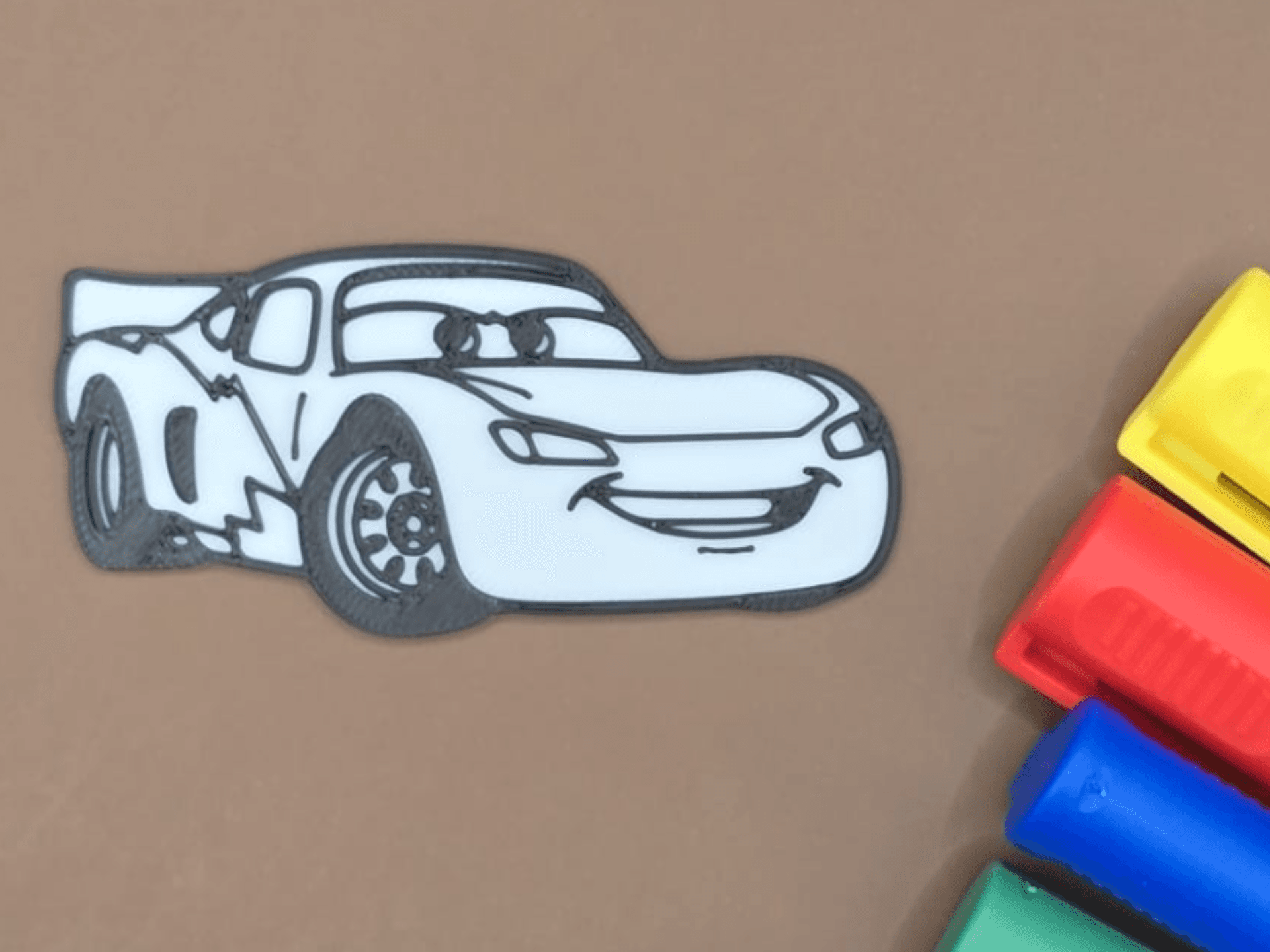 Lightning McQueen Coloring Panel