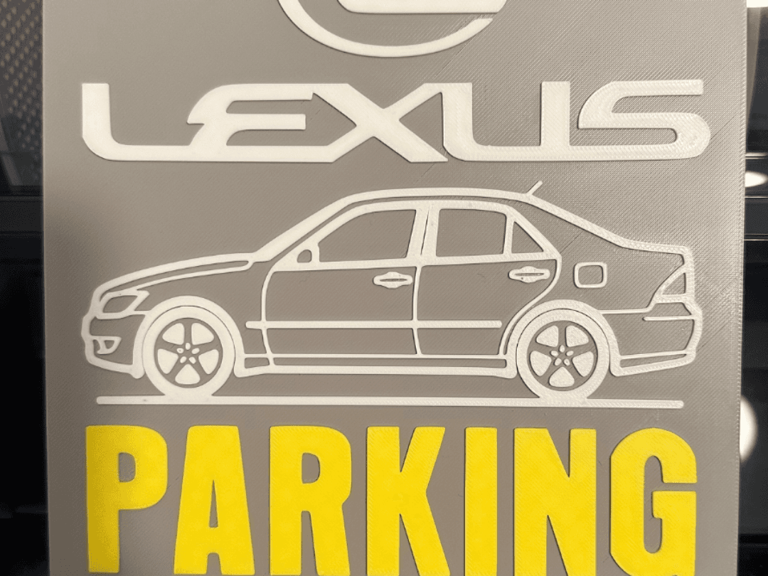 Lexus IS200 Parking Only Sign