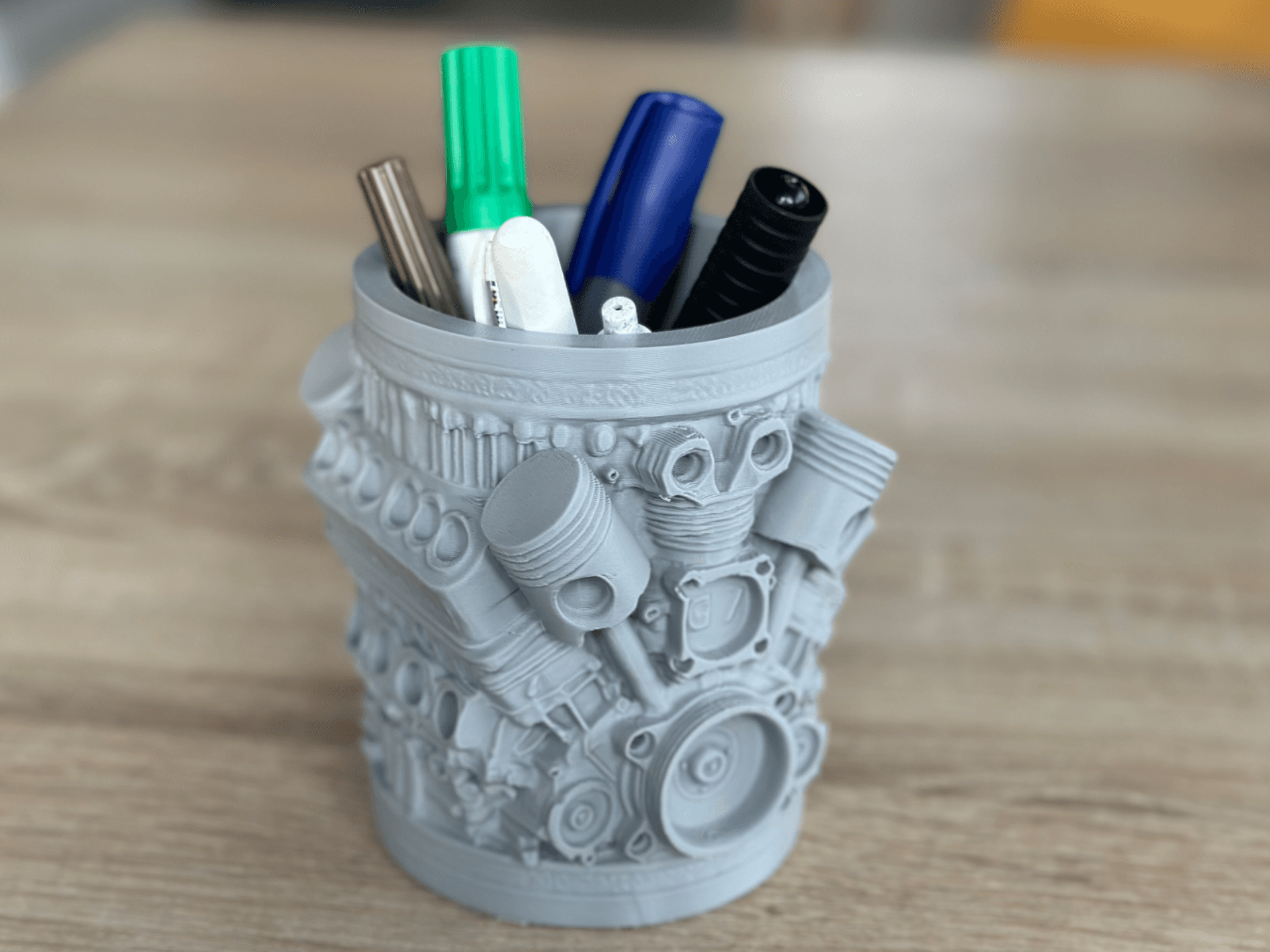 Engine pencil holder