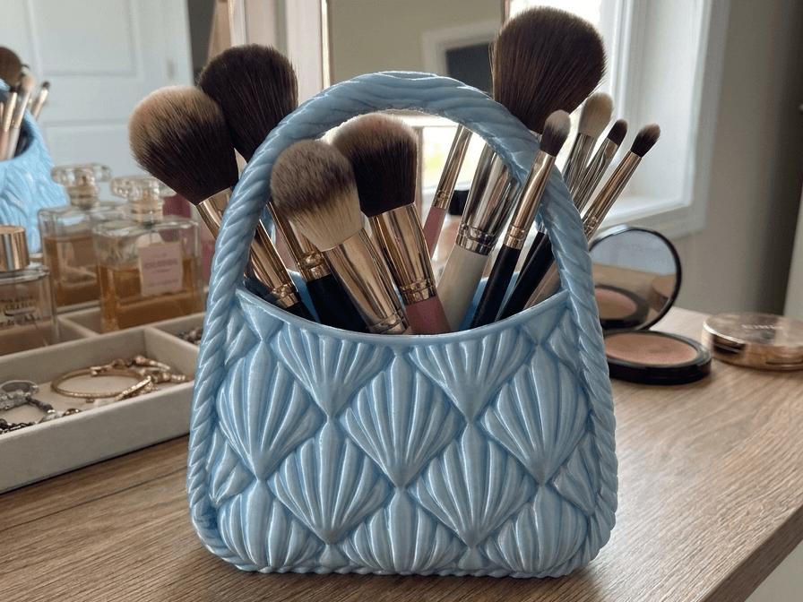 SeaShell Basket Organizer Purse Tote Storage Caddy