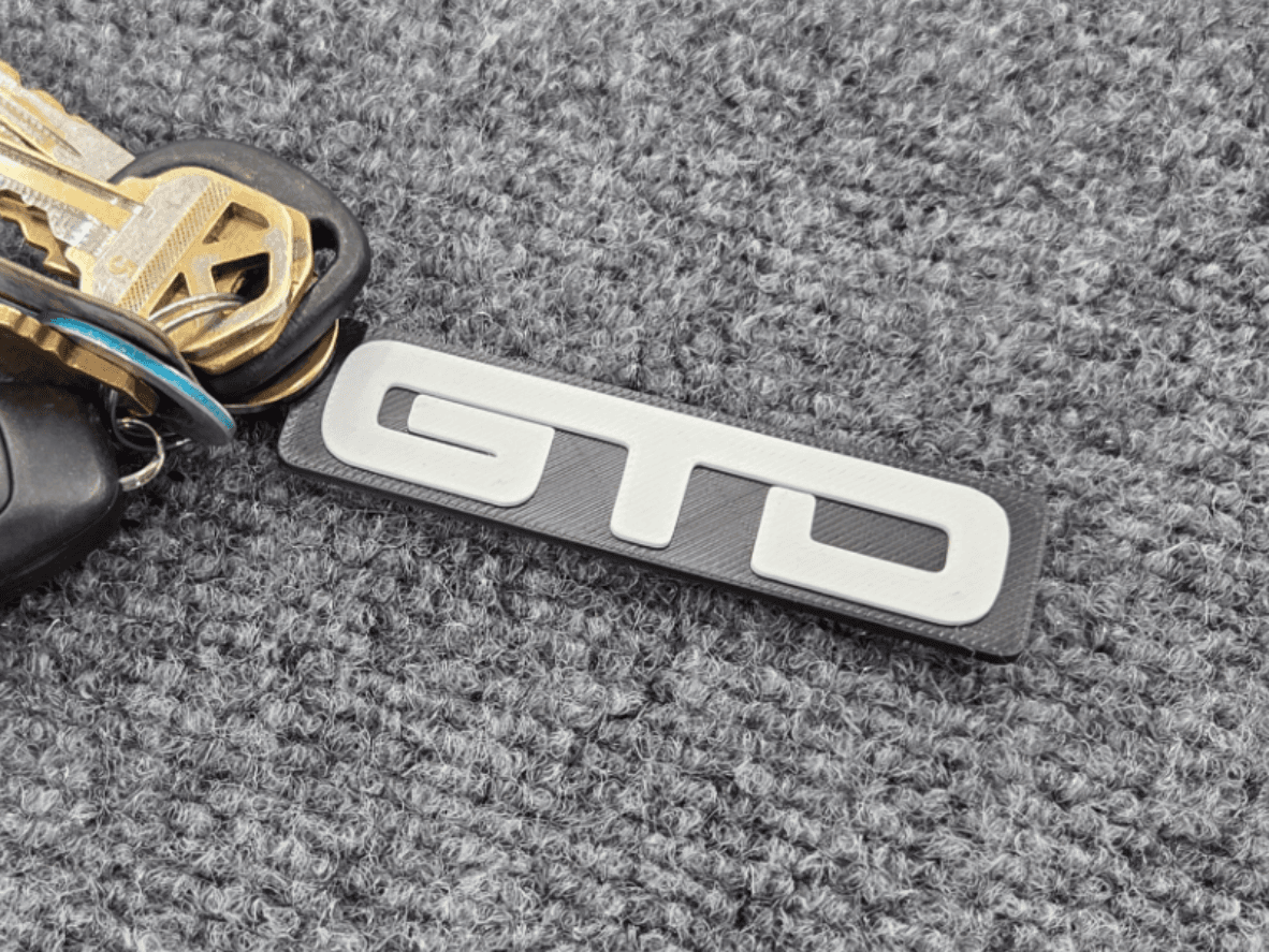 Ford Mustang GTD Logo Keychain Two Color