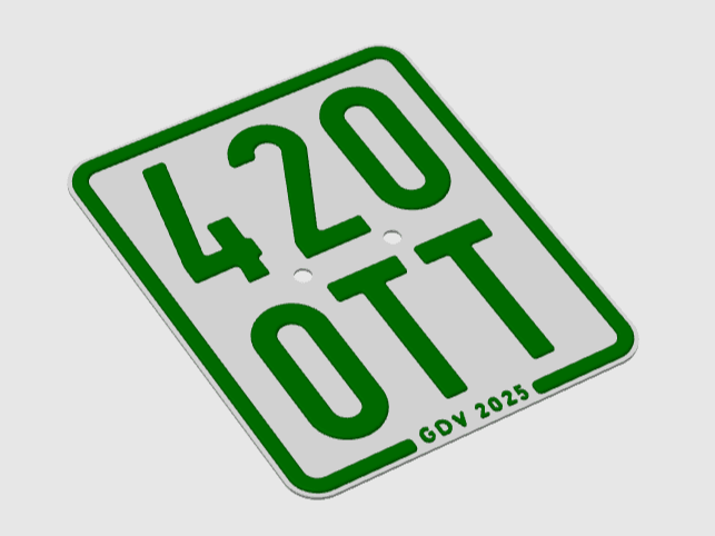 420 OTT - Kennzeichen für Moped, Mofa und Roller