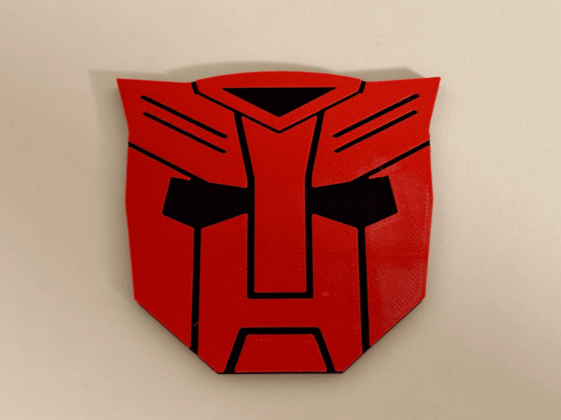 Transformers Autobot over Tesla Emblem Logo Cover