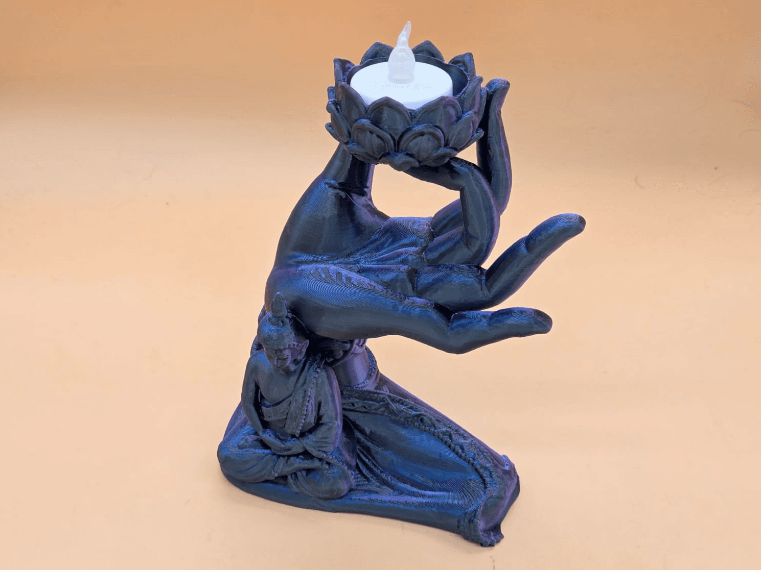 Buddha Hand Kugel- & LED-Teelichthalter