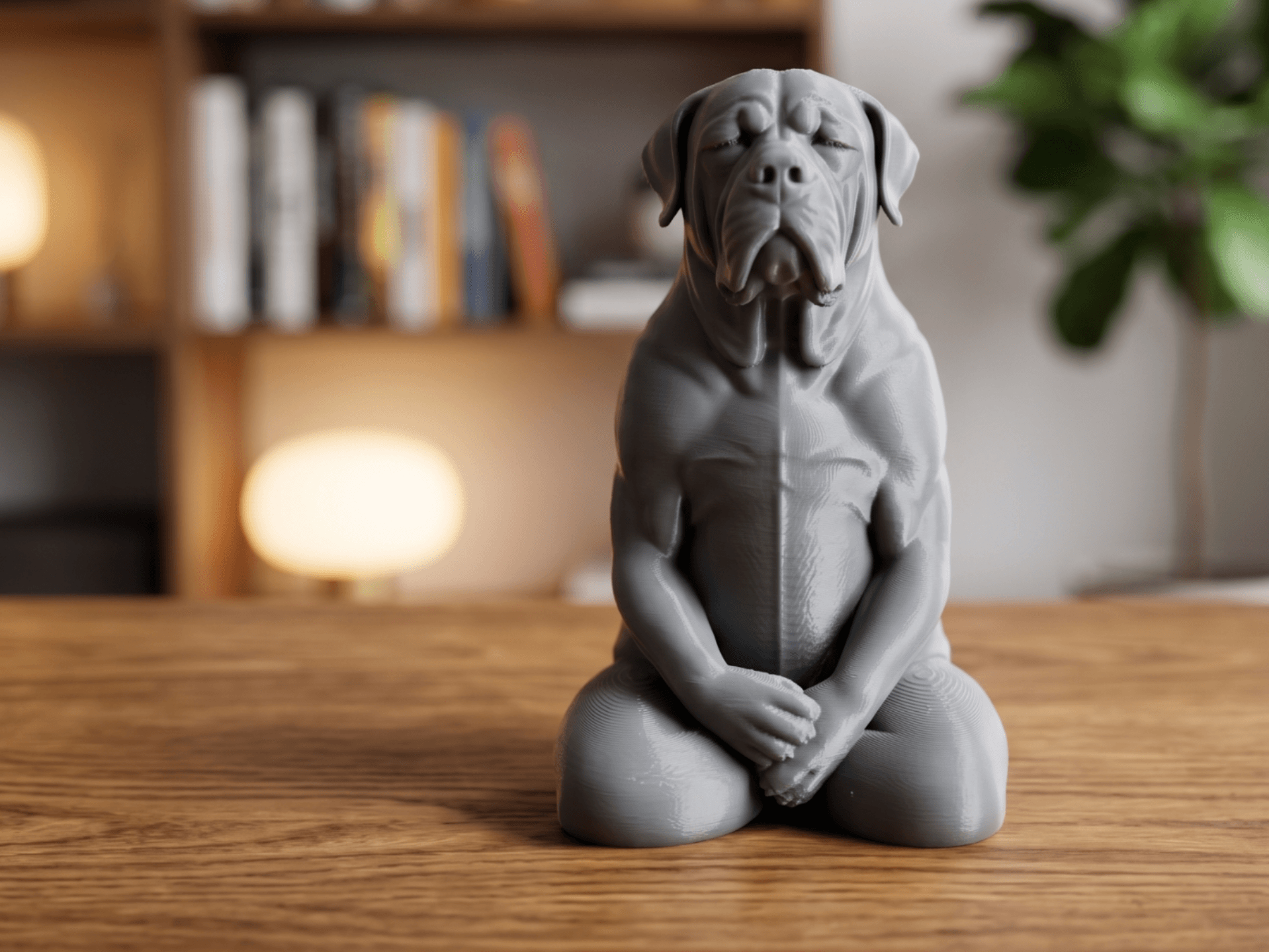 Meditating English Mastiff Dog - Zen Yoga Decor