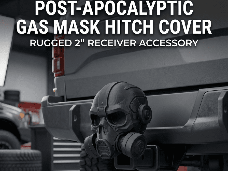 Post-Apocalyptic Gas Mask Hitch Cover - Rugged 2" 