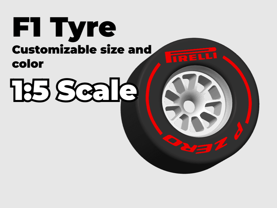 F1 Pirelli Keychain 1:5 scale |  Can be resized 